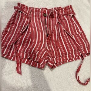 American Eagle Outfitters High Waist Red Shorts